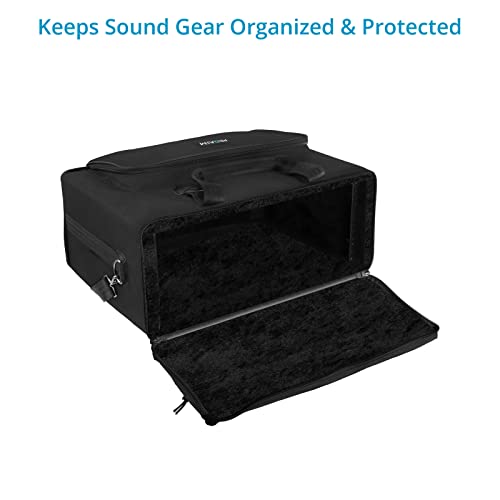 PROAIM Cube 4U Rack Bag for Sound Recordists, Soundmen, Musicians & Mixers. Professional Bag for Audio Systems, Wireless Microphone System, Field recording, Equalizers (BG-CB4U-01)