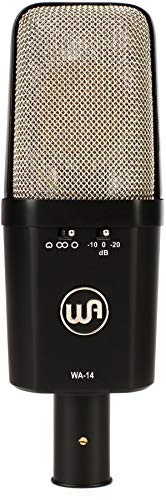 Warm Audio WA-14 Large Diaphragm Condenser Microphone, Black with silver grille