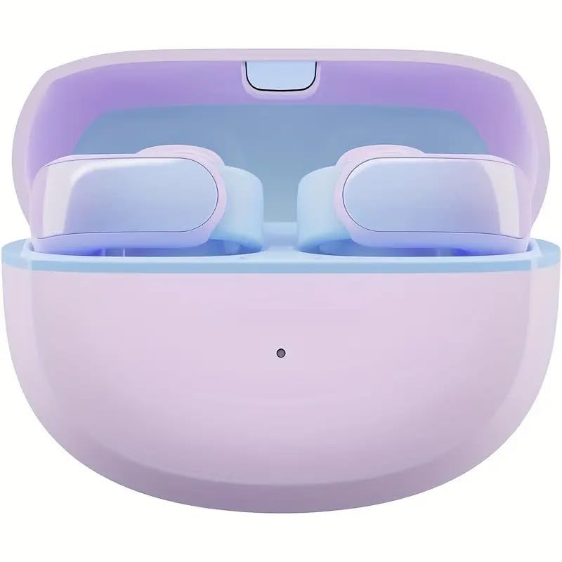 True Wireless Open Ear Clip On Earbuds with Open Audio Awareness Comfortable Fit Immersive Sound 48H Playtime Limited Edition Lilac (Purple) - color: Purple