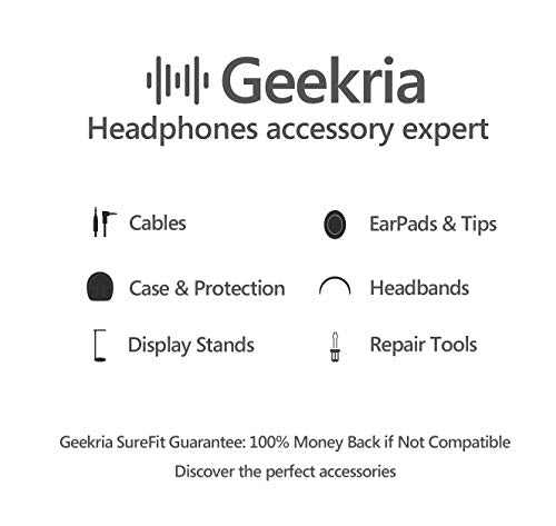 Geekria Flex Fabric Headband Cover Compatible with Bose QC45 QuietComfort 35II/QC35/QC25 Headphones, Replacement Repair Part, Sweat Cover, Easy DIY Installation (Black)