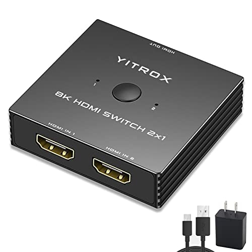RCA & 3.5mm to Optical & HDMI Audio Converter, HDMI Switch 2 in 1 Out