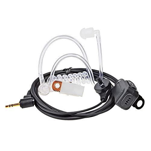 3 Pack Walkie Talkie Earpiece Headset with Mic for Motorola Talkabout Radio | Two Way Radio Surveillance Ear Pieces Headphones w/Clear Tube Microphone PTT for T470 T600 T800 T465 T475 T460 T400 T200 T802