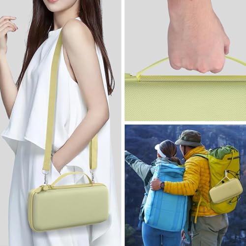 co2CREA Hard and Silicone Case for Bose SoundLink Flex 2/1,Citrus Yellow | 2nd Gen Compatibility, Dual-Layer Protection, EVA Hard Shell, Silicone Cover, Adjustable Shoulder Strap, Aluminum Carabiner - color: Citrus Yellow Case