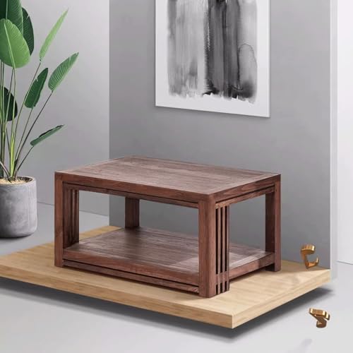 Small Shelf Stand, Storage Shelf Organizer, Audio Rack Stand, Rack Audio Tower Brown Stable Made of Solid Wood Without Installation 2 Sizes(2 Layer) - size: 2 layer