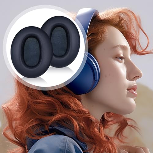 WH-XB910N Replacement Earpads Ear Cushions with Net and Buckle,Noise Canceling Headset Cover Ear Pads Repair Parts for Sony WH-XB910N Over-Ear Wired&Wireless Headphone(Blue) | Softer Protein Leather & High-Density Memory Foam Earpads for Sony YY2951, Adde