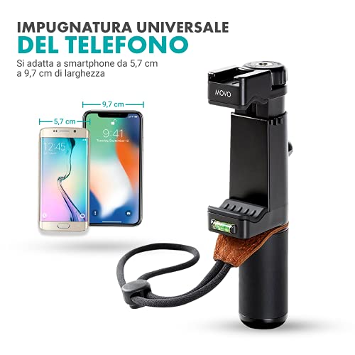 Movo V7+ YouTube Starter Kit - Vlogging Kit for iPhone with Tripod, Grip, Stereo Microphone, LED Light and Remote - Vlog Kit for iPhone 5, 5C, 5S, 6, 6S, 7, 8, X, XS or Samsung - iPhone Vlogging Kit