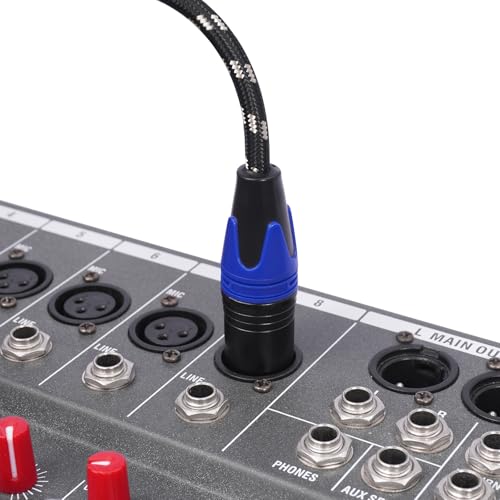 Microphone Cable 6 Ft,1/4 to XLR Cable,Quarter inch(6.35mm) TRS to XLR Male, 1/4" Stereo Jack to XLR Balanced Interconnect Cord Patch Cable,Compatible with Speakers, Audio Consoles 2Pack