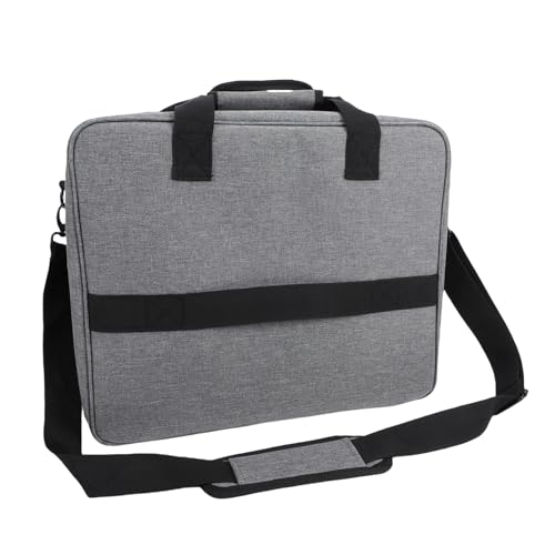 LiebeWH Mixer Travel Bag, Canvas Audio Mixer Carrying Case with Multi Pockets, Padded Interior, Adjustable Shoulder Strap for DJ Podcast Recording Gear and Cables