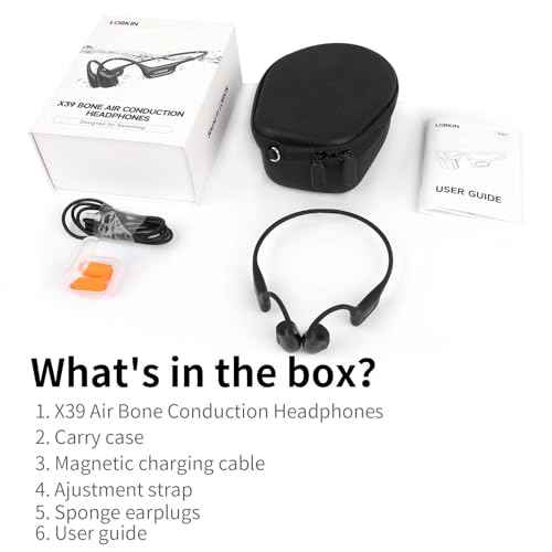 LOBKIN Bone Conduction & Air Conduction Headphones, IP68 Swimming Headphones, 32GB MP3 Open Ear Wireless Headphones with Bluetooth 6.1, ENC Noise Reduction for Swimming Sports Fitness