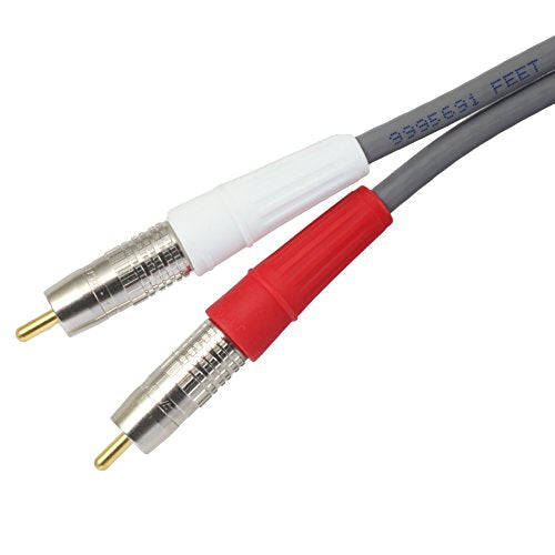 BJC Silver-Plated Stereo Audio Cable, 3 Foot, Assembled in USA