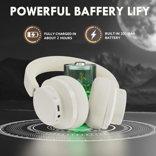ATTACK SHARK G500 Wireless Over-Ear Noise Canceling Gaming Headphones-Beige
