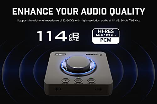 Sound Blaster X4, External USB DAC & Headphone Amp, 7.1 Surround
