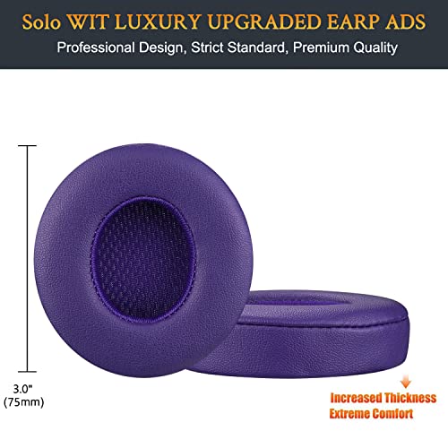 SoloWIT Earpads for Beats Solo 3 & Solo 2 On-Ear Headphones - Pop Purple - color: Pop Purple