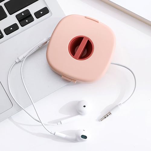 Charging Cable Winder Portable Retractable - color: Pink