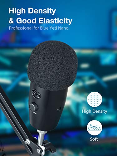 InnoGear Mic Arm Desk Mount Microphone Stand Boom Arm for Blue Yeti Nano | Precise Mic Positioning, Compact, Fully Rotatable, 5/8" to 3/8" and 5/8" to 1/4" Adapter Included, For Blue Yeti, Hold 3.3 lb