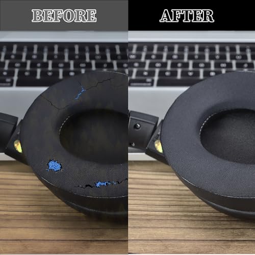 Aiivioll WH-CH720N/CH710N/WH-CH700N Replacement Ear Pads Cooling Gel for WH-CH720N, WH-CH710N, WH-CH700N, WH-XB900N, WH-RF400, MDR-10R Headphones, Sound Isolating Foam Ear Pads (Black) - color: Black-Cooling Gel