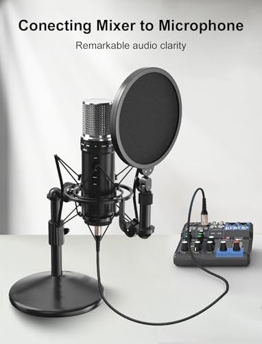VIOY XLR Microphone Cable 2 Pack 50 FT, Male to Female Balanced Mic Cord - size: 50FT-2Pack