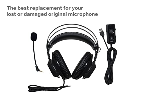 Replacement Game Mic for HyperX Cloud Revolver Headset on PS4 PS5 Xbox One PC, 3.5mm Detachable Boom Microphone