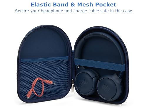Ginsco Case Compatible with JBL Tune 510BT/520BT/500BT with Sony WH-CH520/510, Ultra-Slim Hard Shell Headphone Case for On Ear Headphones (Blue) - color: Blue