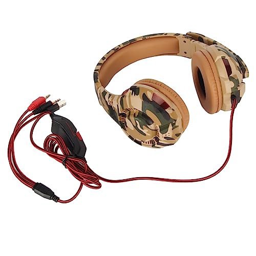 On-Ear Headphones with Microphone, Clear Sound, 120° Microphone, Comfortable, Volume Control, Wide Compatibility, Gaming Headset for Laptop