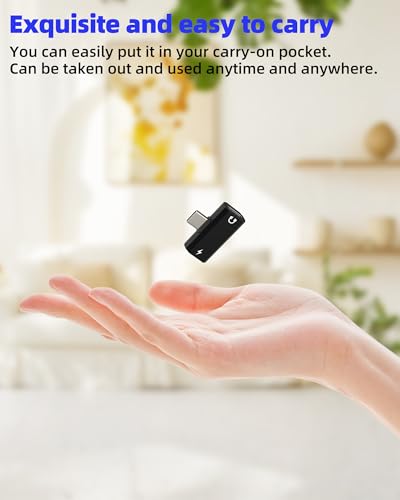 USB C 스플리터 어댑터 헤드폰 아이폰 17 16 15 프로 맥스(2팩) 충전기 타입 C to Aux 케이블 잭 오디오 데이터 전송 더블 폰 고속 충전 아이패드 DAC 포트 이어폰 수 컨버터 안드로이드용
