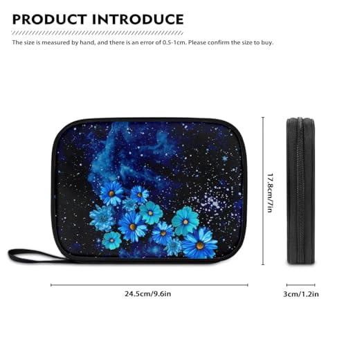 Watch Band Storage Bag Anti Dust Watch Band Carrying Case for Watch Band Accessories, Apple Watch Band, Watch Band Pin Easy to Carry, Blue Flower - color: Blue Flower
