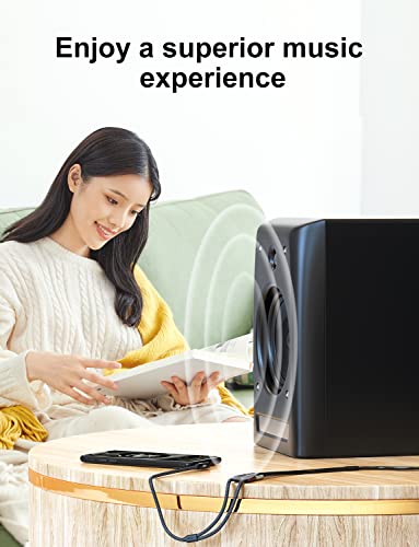 EMK 3.5mm to RCA Stereo Audio Cable - Gold Plated, 90° Aux Male to 2RCA Female, 3ft/1M - Compatible with Smartphones, MP3, Tablets, Speakers, Home Theater - color: 90° 3.5mm Male to 2 RCA Female, size: 3 Ft/1M, style: 3.5mm to 2RCA