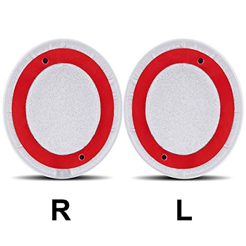 Professional Replacement Ear Pads for Beats Solo 2 & Solo 3 Wireless On-Ear Headphone/Soft Protein Leather/Noise Isolation Memory Foam/Strong Adhesive Tape/Cloud Like Comfort/Extra Durable - color: White