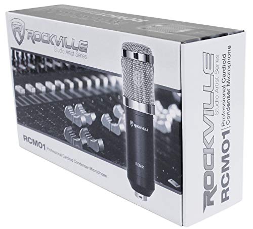 Rockville RCM01 Pro Studio Recording Condenser Mic with Metal Shock Mount