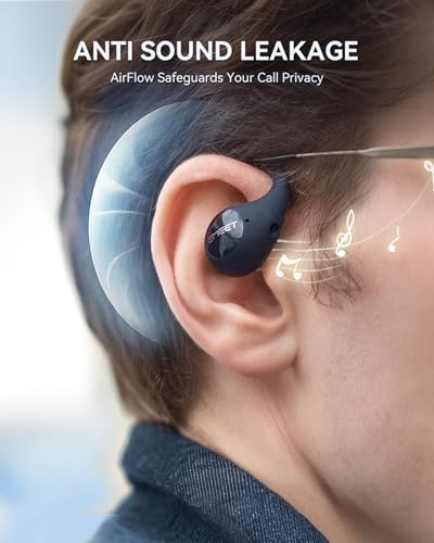 EMEET Airflow Open Ear Headphones with Mic, Zoom Certified, True Wireless Headsets with Detachable Microphone, ENC+VoiceCore 2.0 Noise Cancelling, Bluetooth 5.3, Multi-Point, Wireless Earbuds for Work - style: AirFlow Zoom