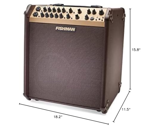 Fishman Loudbox Performer 180-Watt Acoustic Guitar Combo Amplifier Bundle with Gearlux XLR Cable, Instrument Cable, and Austin Bazaar Polishing Cloth - size: Performer 180W