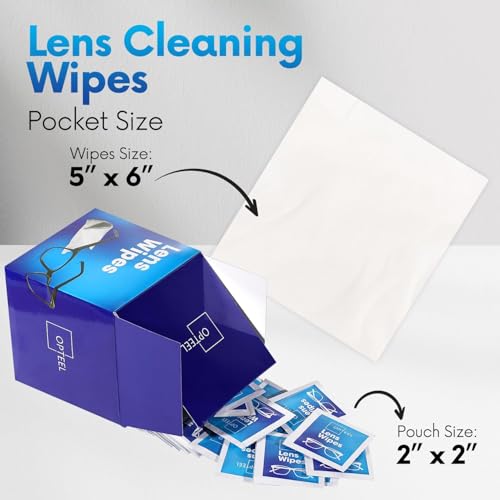 Lens Wipes for Eyeglasses - Case of 3000 (6X 500/Boxes) Pre-moistened Lens Cleaning Wipes - Scratch-Free Streak-Free Cleaner for Camera Lenses, Sunglass, Phone, Tablet and Computer Screens - size: 500 Count (Pack of 6)