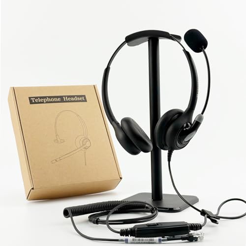 Arama Telephone Headset for Cisco Office Phones, Wired RJ9 Headset, 602C