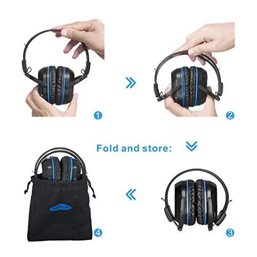 SIMOLIO 4 Pack IR Headphones for Car DVD, Wireless Car Headphone for Kids, Not Bluetooth, Dual Channel Universal Infrared Headphonefor uConnect VES, Dodge, Honda Odyssey, Town and Country, GMC Yukon