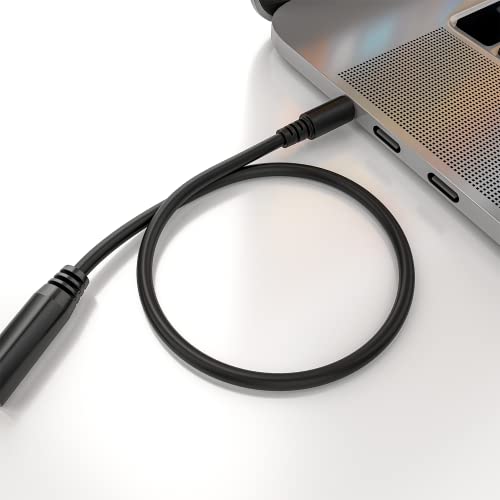 D & K Exclusives TRS to TRRS 3.5mm Male to 2.5mm Female Headphone Audio Microphone Adapter for iPhone/Android Smartphones and Tablets, Black