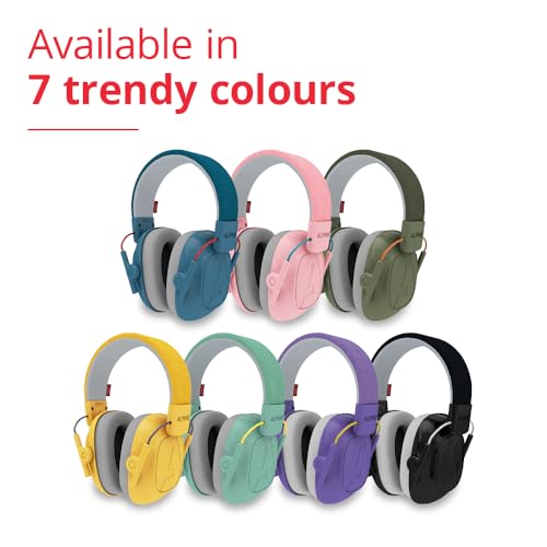 Alpine Muffy Kids Ear Muffs for Kids Ear Protection | 3-16 Years | Autism Sensory Products | 22dB Sound Reduction | Kids Noise Cancelling Ear Muffs | Noise Reduction Headphones for Kids - color: Purple