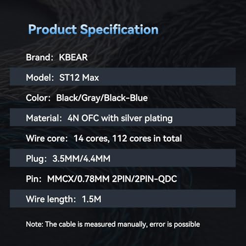2026 Upgraded 1.5M IEM Cable,4N OFC Silver-Plated Upgraded IEM Cable - color: Black, size: QDC