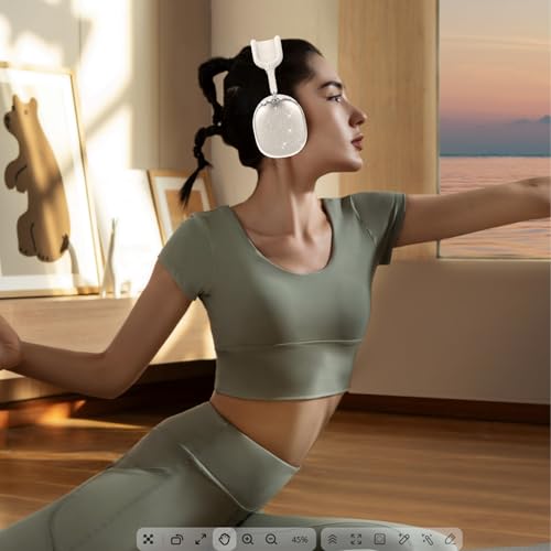 for AirPods Max case Cover,Anti-Scratch Ear Pad Case Cover/Ear Cups Cover/Headband Cover for AirPods Max. Clear Soft TPU and Silicone,Skin Scratch Proof. - color: 3PC-Glitter Starlight