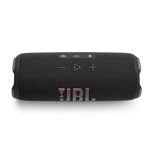 JBL Flip 7 Portable Bluetooth Speaker, Waterproof and Drop-Proof - Black | Up To 16 Hours Playtime, IP68 Dustproof Build, Clip-On Loop, USB C Lossless Audio, Links With Other Speakers For Outdoor Use - color: Black