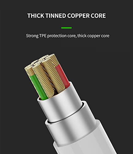 Lightning to 3.5mm Headphone Adapter (3in1) for iPhone AUX Dongle Audio Charger Jack Cable Splitter MFI Certified 11 12 13 14 Pro Max 7 8 Plus for iPad Music Connector Earphone Cord Converter