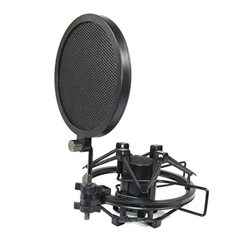 Abaodam Microphone Mic Filter Cover Double-layer Iron Net for Reducing Plosives and Protecting from Saliva Accumulation