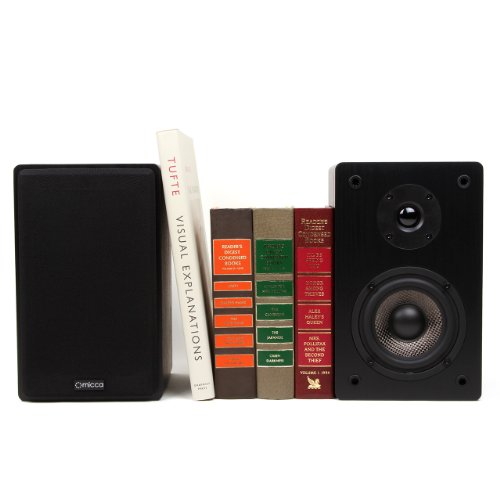 Micca MB42 Standard 2-Way Passive Bookshelf Speakers, Stereo Pair, Black