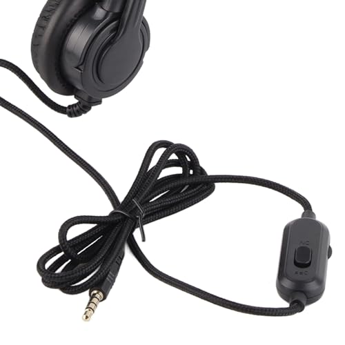 Wired Trucker Headsets, Mono Headset with Noise Cancelling Microphone, 3.5mm Call Center Headset for Cellphone Laptop, Professional Volume Control for Clear Calls, Comfortable Desi