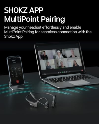 SHOKZ OpenComm2 Open-Ear Bluetooth Headset, Noise-Canceling Mic - style: OpenComm2
