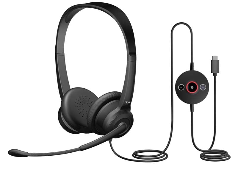 Cyber Acoustics USB-C Headset with ENC and in-Line Controls (AC-204ENC-C) - style: USB-C Stereo ENC Headset