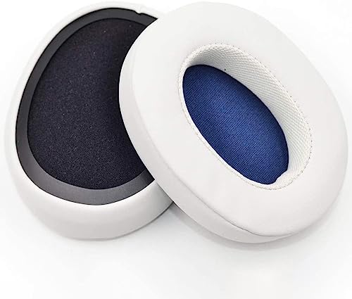 Ear Pad Repair Accessories (White/leather) for Skullcandy Crusher Wireless, Hesh 3 Wireless | Also suitable for Skullcandy Crusher360/Hesh3/Hesh ANC/Hesh Evo/Venue ANC/Crusher Evo/Crusher ANC headphones earmuffs-white - color: White/leather