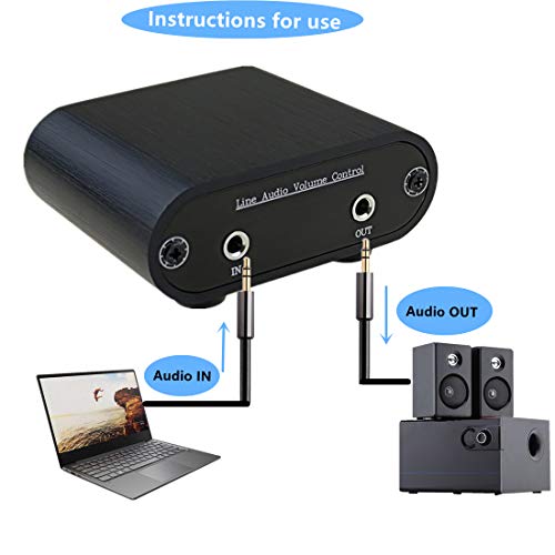3.5 mm Audio Volume Controller, line Volume Control Box, 1/8" aux mini Inline attenuator knob -MC11