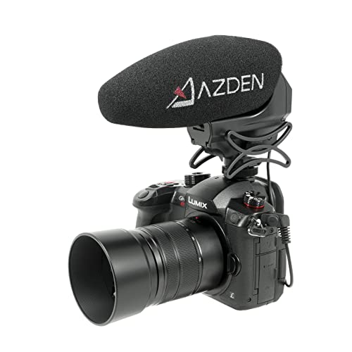 Azden SMX-30 Stereo/Mono Switchable Video Microphone | Swiveling Shock-Mount, Isolating Shock Mount, Recording a musical performance but want to tighten up the center image - style: SMX-30