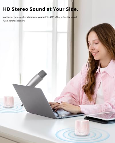 comiso Small Speaker, IPX7 Waterproof Bluetooth Speaker with Robust Bass - color: Pink