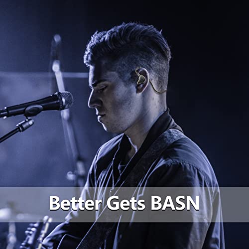 BASN Bmaster5 in Ear Monitor Headphone,1DD+4BA 5 Driver Musician IEM Earbud | 10mm DLC Diaphragm, Pentaconn Connector OFC Cable, Aluminum Case, Noise Isolation IEM for Drummer Audiophile (Midnight Black) - color: Midnight Black